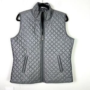 Three Hearts Vest womens grey quilted reversable lightweight comfortable